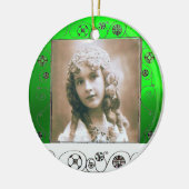 MAGIC WIRBEL FOTOVORLAGE, Green Emerald Keramikornament (Links)