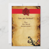 MAGIC WIRBEL PARCHMENT UND ROTES WAX SIEGEL MONOGR EINLADUNG (Rückseite)