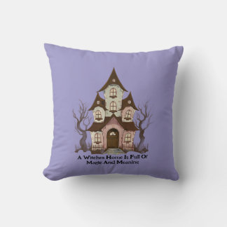 Magic Witchy Woodland House Cottage Home Kissen