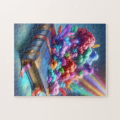 Magic Within the Pages | Colorful Imagination Puzzle (Horizontal)
