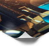 Magic Wizard Dragon Fantasy Art Poster (Ecke)