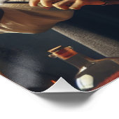 Magic Wizard Dragon Fantasy Art Poster (Ecke)