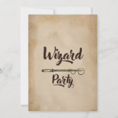 Magic Wizard Geburtstagsfeier Einladung (Rückseite)