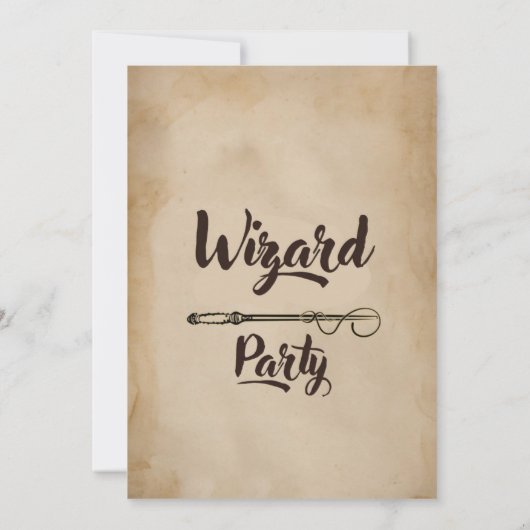 Magic Wizard Geburtstagsfeier Einladung (Rückseite)