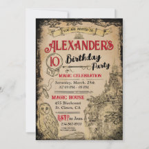 Magic Wizard Geburtstagsfeier Einladung