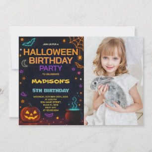 Magic & Wizard Halloween Geburtstagseinladung Einladung