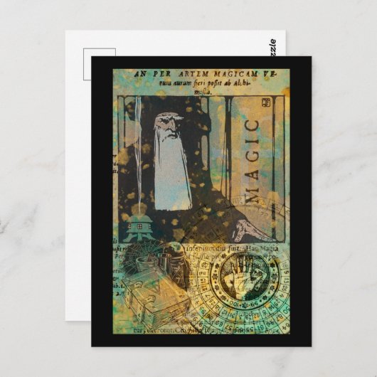 Magic Wizard Postkarte (Vorne/Hinten)
