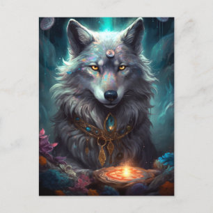 Magic Wolf Fantasy Art Postkarte