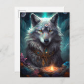 Magic Wolf Fantasy Art Postkarte (Vorne/Hinten)