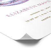 Magic Woodland Books Bunny Girl Birth Stats Poster (Ecke)