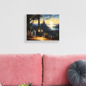 Magic Workshop Bench Über der Fantasy Bay Leinwanddruck (Insitu (Wohnzimmer))