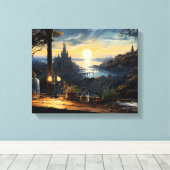 Magic Workshop Bench Über der Fantasy Bay Leinwanddruck (Insitu (Holzboden))