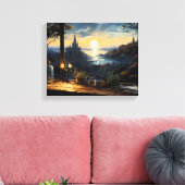 Magic Workshop Bench Über der Fantasy Bay Leinwanddruck (Insitu (Wohnzimmer))