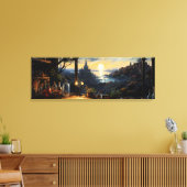 Magic Workshop Bench Über der Fantasy Bay Leinwanddruck (Insitu (Wohnzimmer))