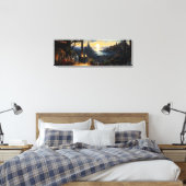 Magic Workshop Bench Über der Fantasy Bay Leinwanddruck (Insitu (Schlafzimmer))