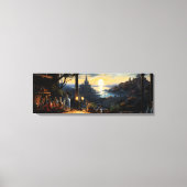 Magic Workshop Bench Über der Fantasy Bay Leinwanddruck (Vorderseite)