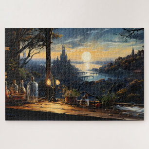 Magic Workshop Bench Über der Fantasy Bay Puzzle