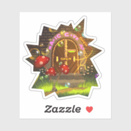 Magic World Open Fantasy Sticker Custom Cut
