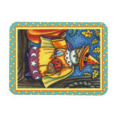 MAGIC ZAUBER UND HALLOWEEN HOOTS, OWL WIZARD MAGNET (Horizontal)