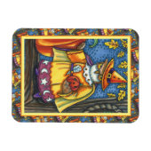 MAGIC ZAUBER UND HALLOWEEN HOOTS, OWL WIZARD MAGNET (Horizontal)
