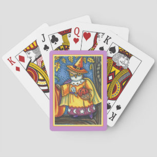 MAGIC ZAUBER UND HALLOWEEN HOOTS, OWL WIZARD SPIELKARTEN