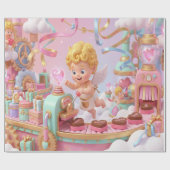 Magical 3D Cupid’s Valentine Gift Factory Scene Geschenkpapier (Flach)