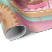 Magical 3D Cupid’s Valentine Gift Factory Scene Geschenkpapier (Rolleneckpunkt)