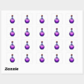 Magical 3D Purple Potion Bottle Fantasy Sticker (Blatt)