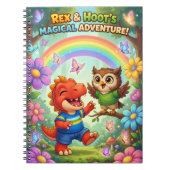 Magical adventure whimsical rainbow kids spiral notizblock (Vorderseite)