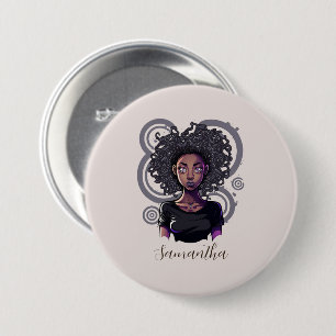 Magical Afro Woman Button