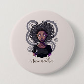 Magical Afro Woman Button (Vorderseite)