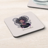 Magical Afro Woman Getränkeuntersetzer (Linke Seite)