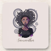 Magical Afro Woman Getränkeuntersetzer (Vorderseite)