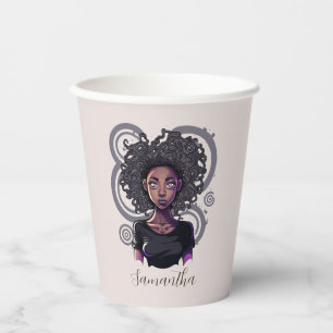 Magical Afro Woman Pappbecher