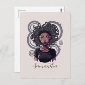 Magical Afro Woman Postkarte (Vorne/Hinten)