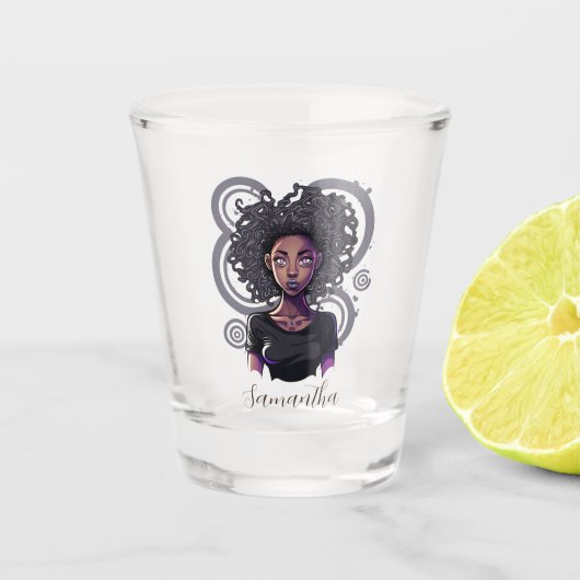 Magical Afro Woman Schnapsglas (Vorderseite)