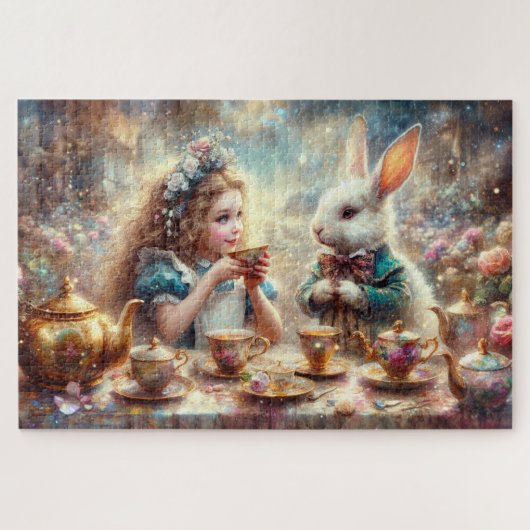 Magical Alice In Wonderland White Rabbit Puzzle (Horizontal)