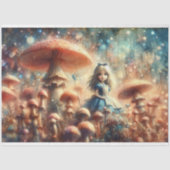 Magical Alice Wonderland Mushroom Grove Decoupage Seidenpapier (Vorderseite)