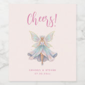 Magical Angel Fairy Pastel Colors Cheers! Weinetikett (Einzelnes Label)