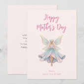 Magical Angel Fairy Pastel Colors Mother's Day Feiertagskarte (Vorne/Hinten)