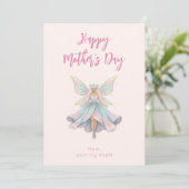 Magical Angel Fairy Pastel Colors Mother's Day Feiertagskarte (Stehend Vorderseite)
