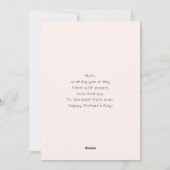 Magical Angel Fairy Pastel Colors Mother's Day Feiertagskarte (Rückseite)