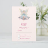 Magical Angel Fairy Pastel Colors RSVP Karte (Stehend Vorderseite)