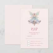 Magical Angel Fairy Pastel Colors RSVP Karte (Vorne/Hinten)