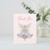 Magical Angel Fairy Pastel Colors Thank You Postkarte (Stehend Vorderseite)