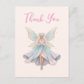 Magical Angel Fairy Pastel Colors Thank You Postkarte (Vorderseite)