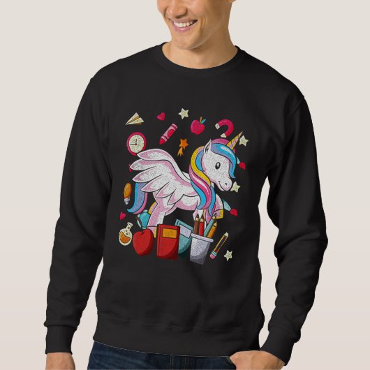 Magical Animal Kids School Student Fantasy Unicor Sweatshirt (Vorderseite)