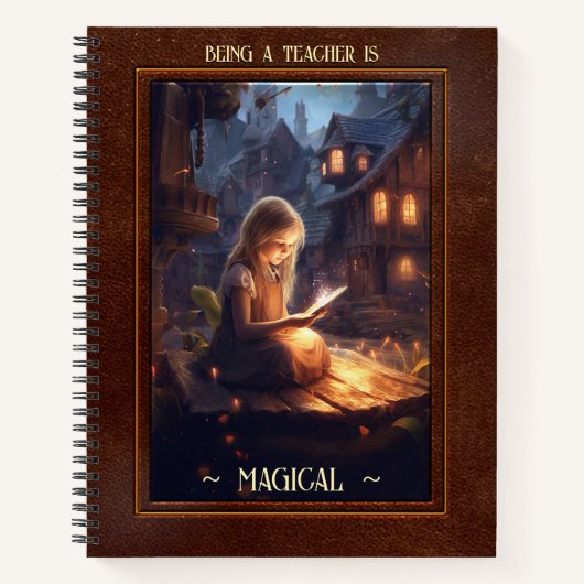 Magical Art Reading Teacher Notizblock (Vorderseite)