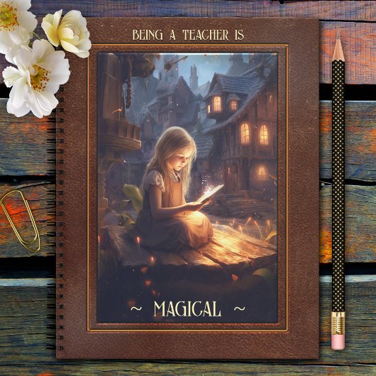 Magical Art Reading Teacher Notizblock