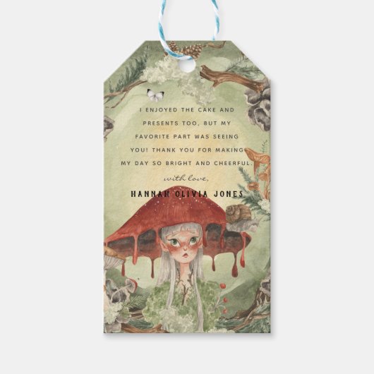 Magical Autumn Forest Fairy | Birthday Geschenkanhänger (Vorderseite)